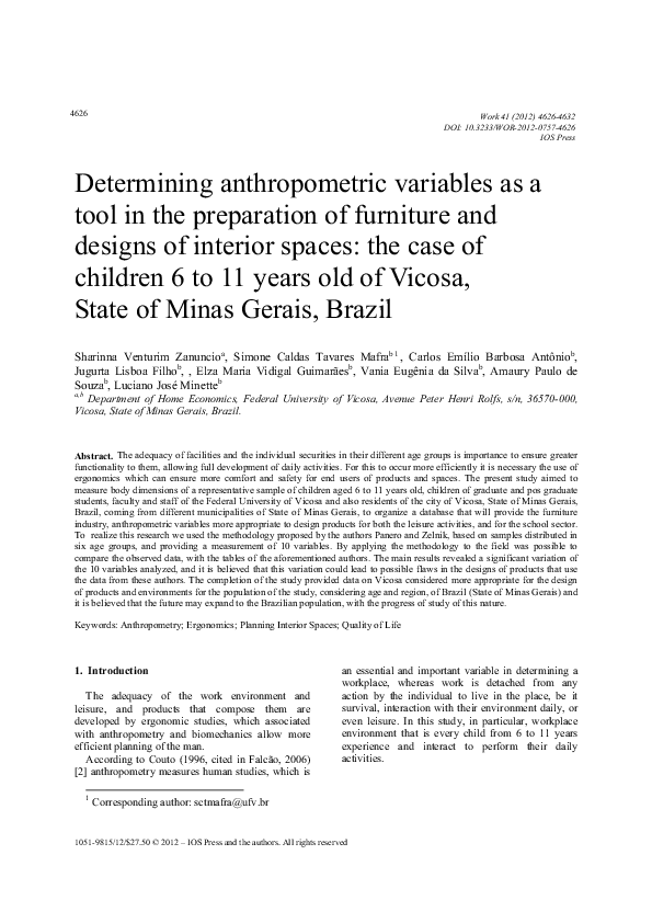 (PDF) Determining anthropometric variables as a tool in the preparation ...