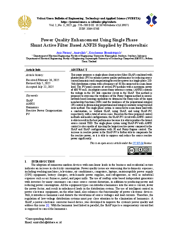 (PDF) Power Quality Enhancement Using Single Phase Shunt Active Filter ...