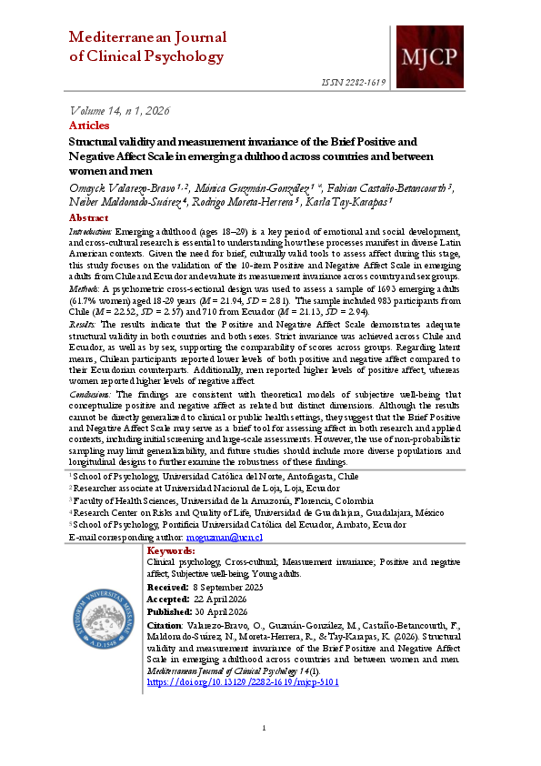 (PDF) Structural validity and measurement invariance of the Brief ...