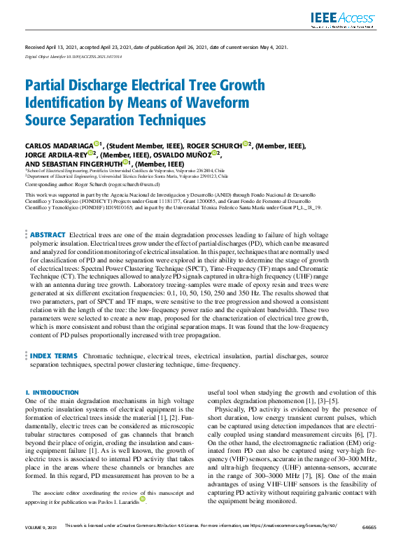 (PDF) Partial Discharge Electrical Tree Growth Identification by Means ...