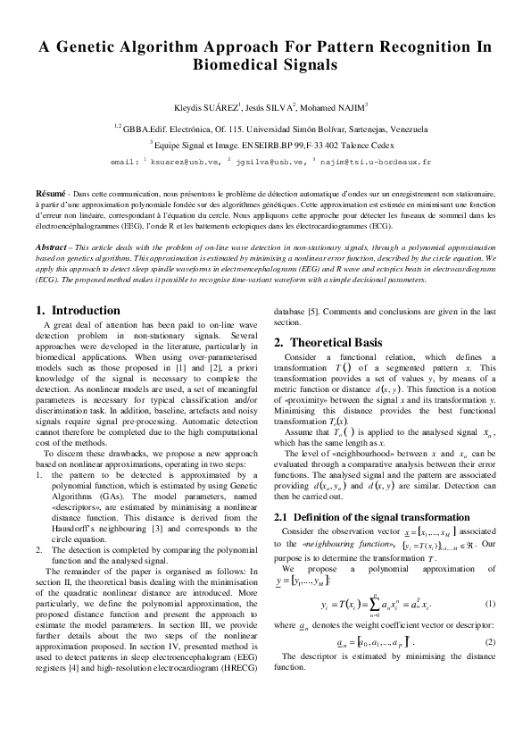 (PDF) A Genetic Algorithm Approach for Pattern Recognition In ...