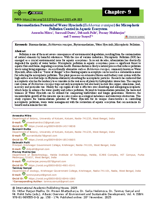 (PDF) Bioremediation Potential of Water Hyacinth (Eichhornia crassipes ...