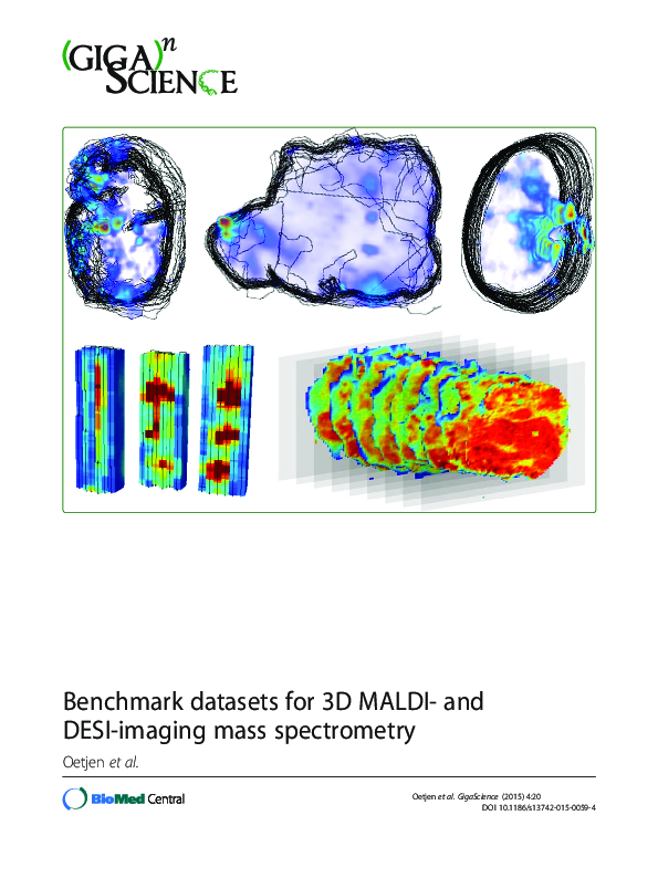 (PDF) Benchmark datasets for 3D MALDI- and DESI-imaging mass spectrometry