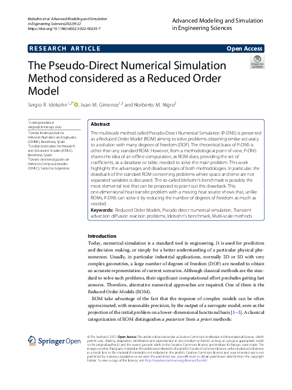(PDF) The Pseudo-Direct Numerical Simulation Method considered as a ...