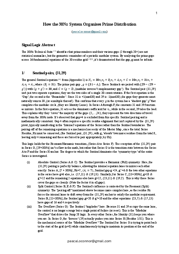 (PDF) How the 30Nz System Organises Prime Distribution