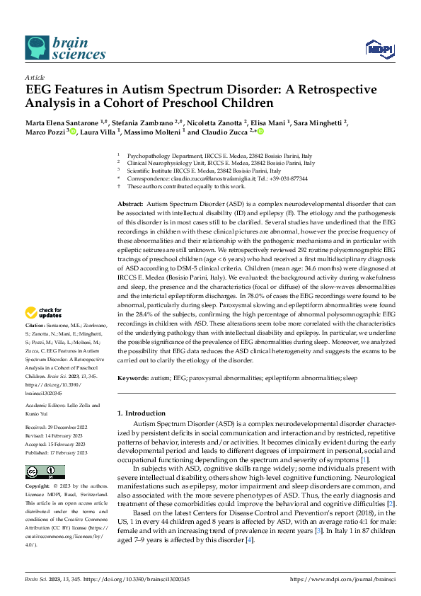 (PDF) EEG Features in Autism Spectrum Disorder: A Retrospective ...