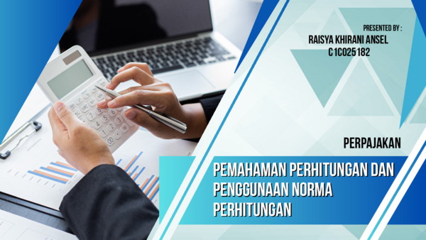 (PDF) PPT Pajak: Pemahaman Perhitungan dan Penggunaan Norma Perhitungan