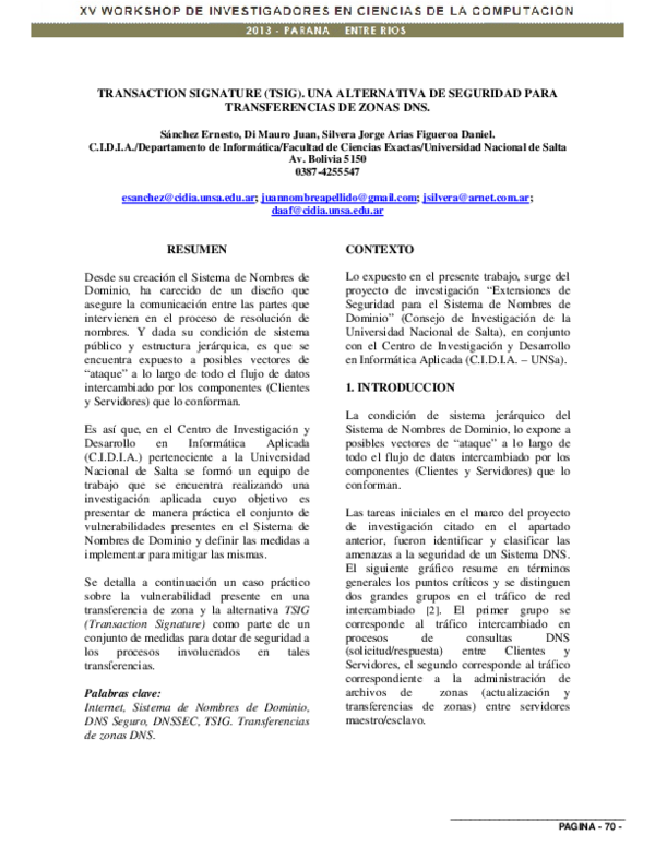 (PDF) Transaction signature (TSIG)