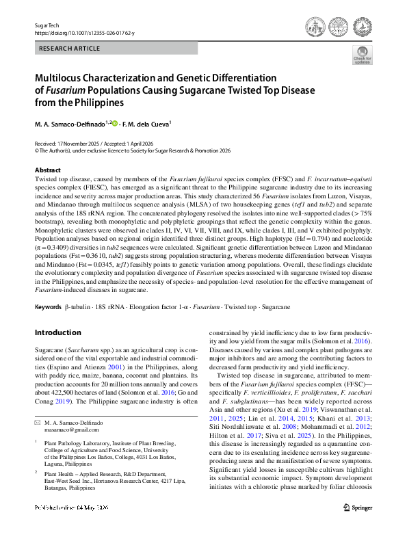 (PDF) Multilocus Characterization and Genetic Differentiation of ...