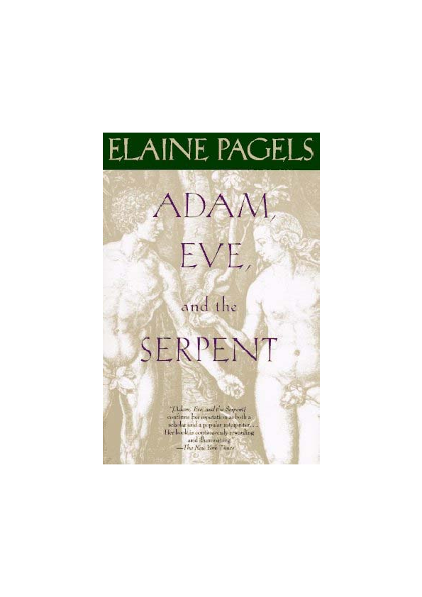 (PDF) Adam, Eve And the Serpent, Elaine Pagels