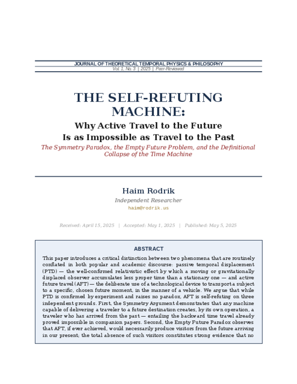 (PDF) THE SELF-REFUTING MACHINE