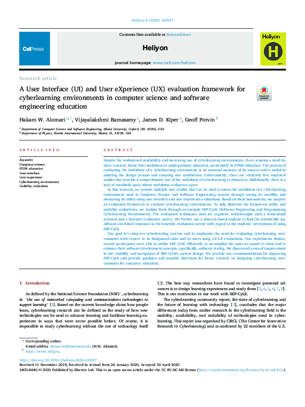 (PDF) A User Interface (UI) and User eXperience (UX) evaluation ...