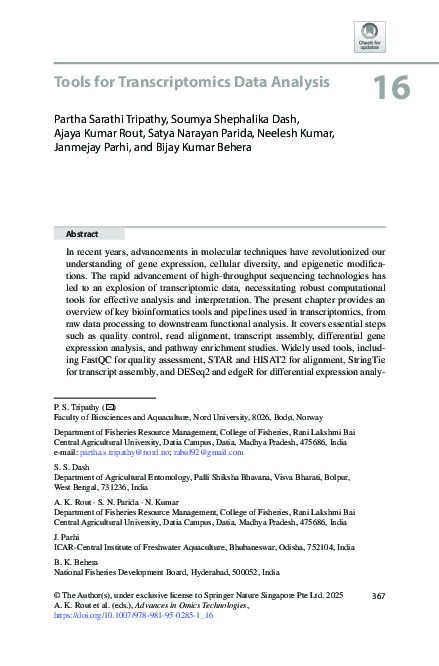 (PDF) Tools for Transcriptomics Data Analysis