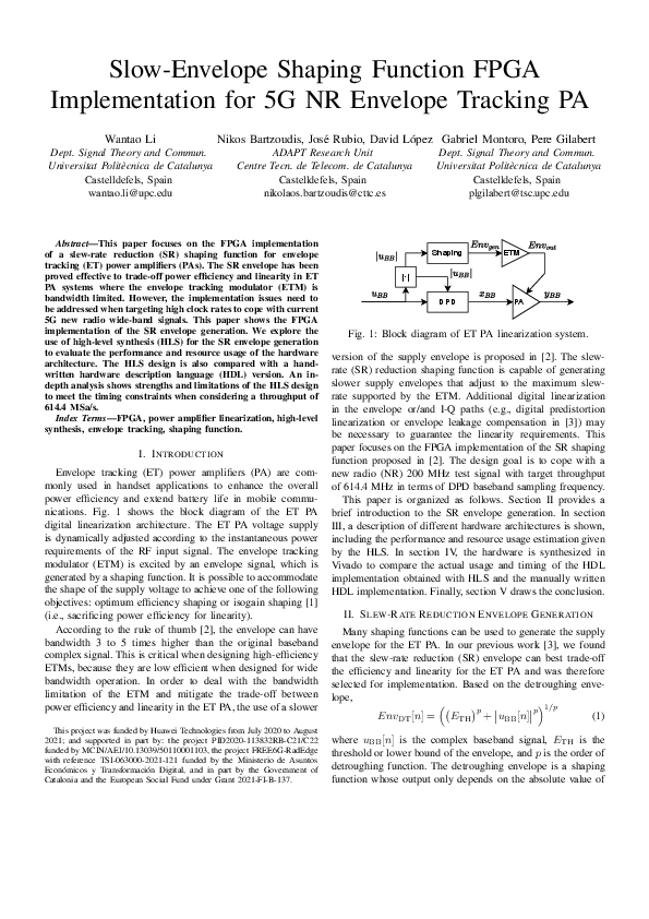 (PDF) Slow-Envelope Shaping Function FPGA Implementation for 5G NR ...