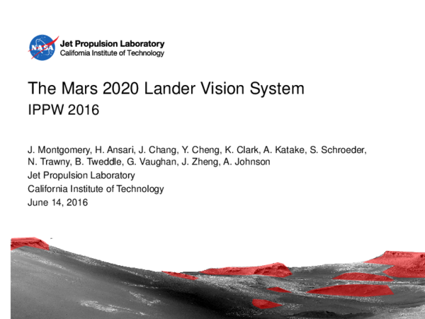 (PDF) The Mars 2020 lander vision system