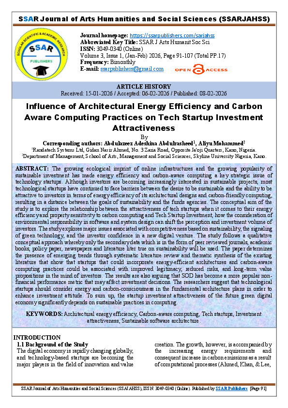 (PDF) Influence of Architectural Energy Efficiency and Carbon Aware ...