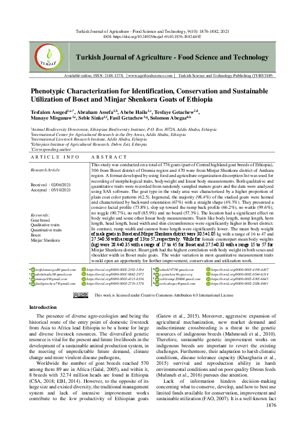 (PDF) Phenotypic Characterization for Identification, Conservation and ...