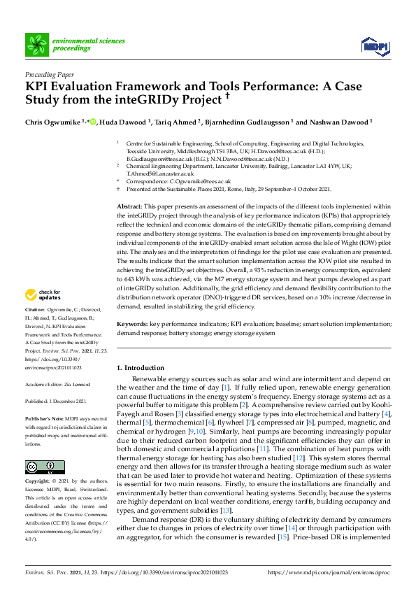 (PDF) KPI Evaluation Framework and Tools Performance: A Case Study from ...