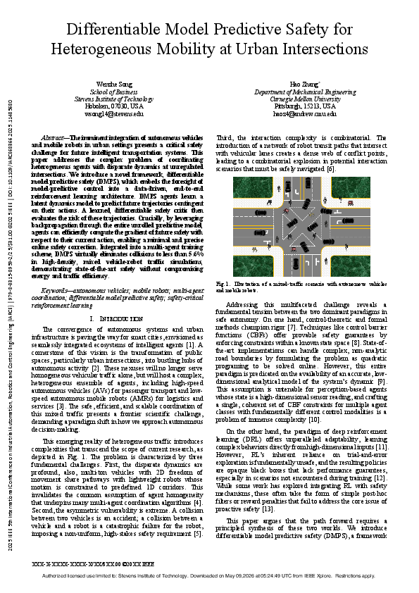 (PDF) Differentiable Model Predictive Safety for Heterogeneous Mobility ...