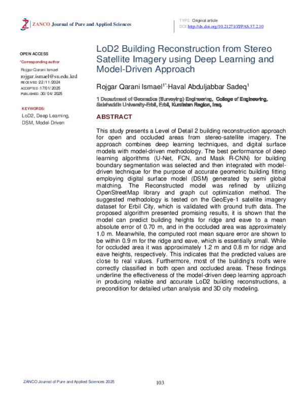 (PDF) LoD2 Building Reconstruction from Stereo Satellite Imagery using ...