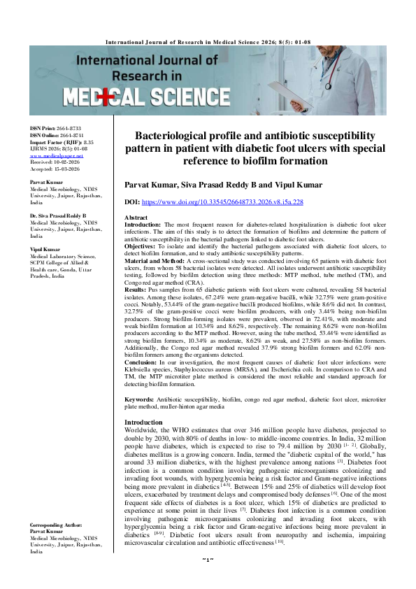 (PDF) Bacteriological profile and antibiotic susceptibility pattern in ...
