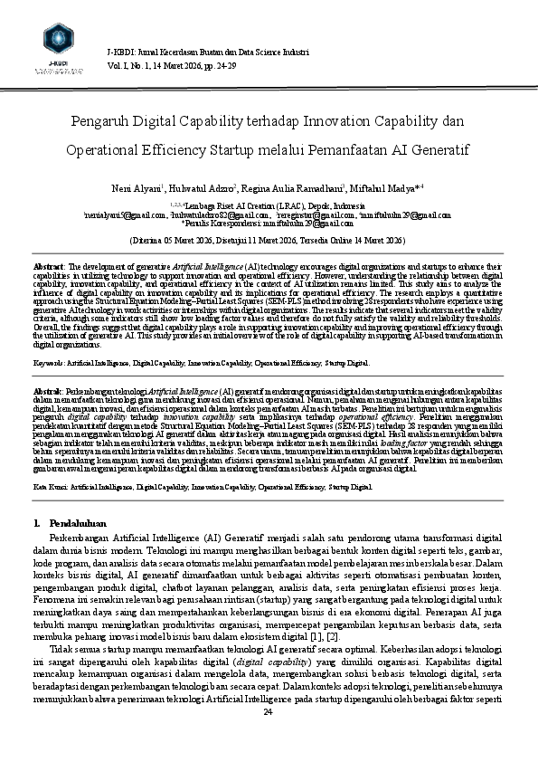 (PDF) Pengaruh Digital Capability terhadap Innovation Capability dan ...