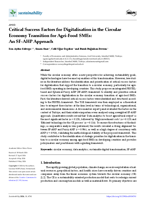 (PDF) Critical Success Factors for Digitalisation in the Circular ...
