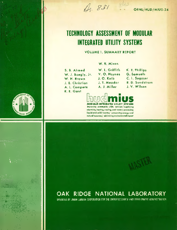 (PDF) Technology assessment of modular integrated utility systems ...