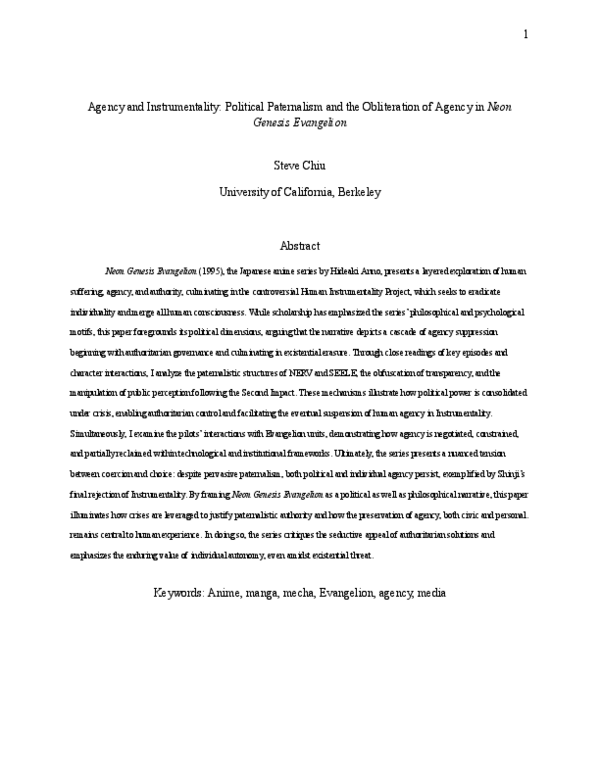 (PDF) Agency and Instrumentality: Political Paternalism and the ...