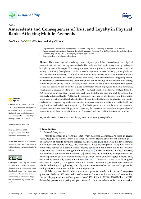 (PDF) Antecedents and Consequences of Trust and Loyalty in Physical ...