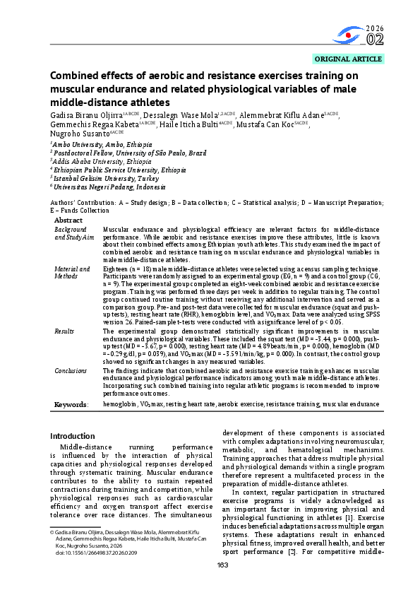 (PDF) Combined effects of aerobic and resistance exercises training on ...