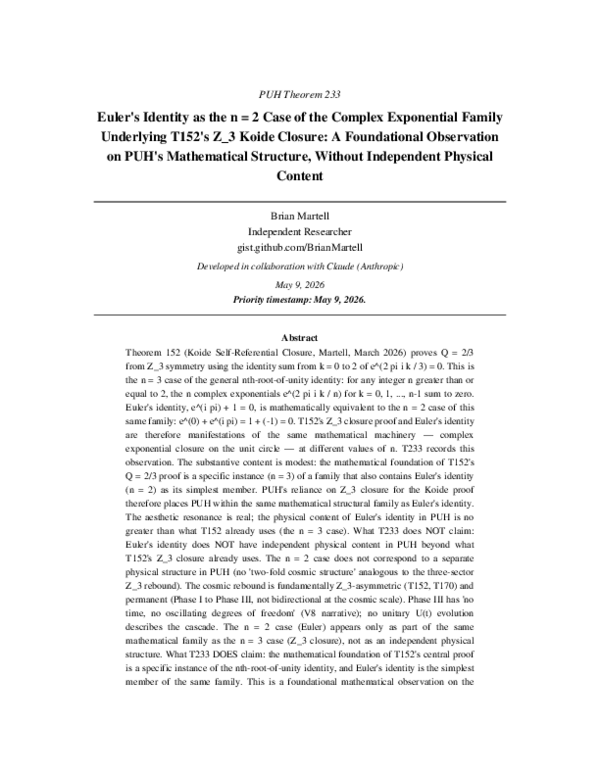 (PDF) Euler's Identity as the n = 2 Case of the Complex Exponential ...