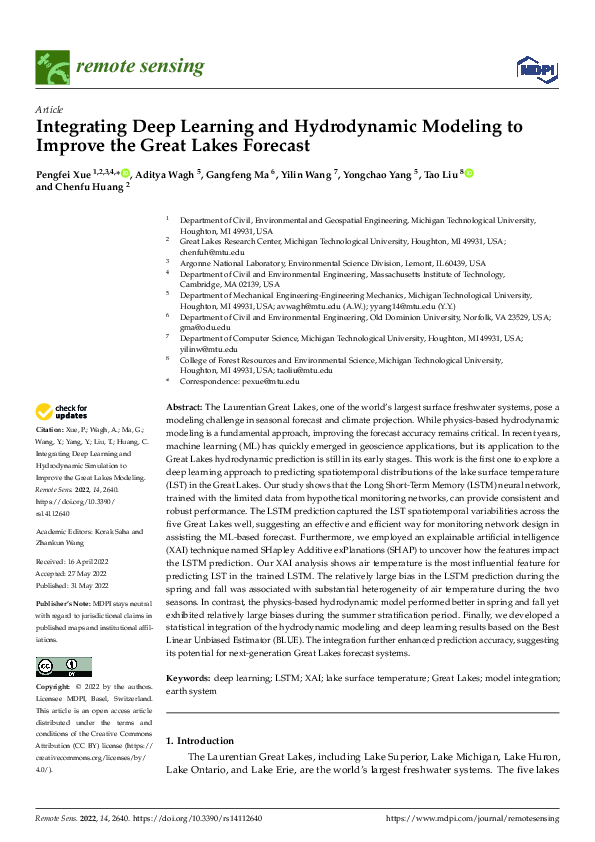 (PDF) Integrating Deep Learning and Hydrodynamic Modeling to Improve ...