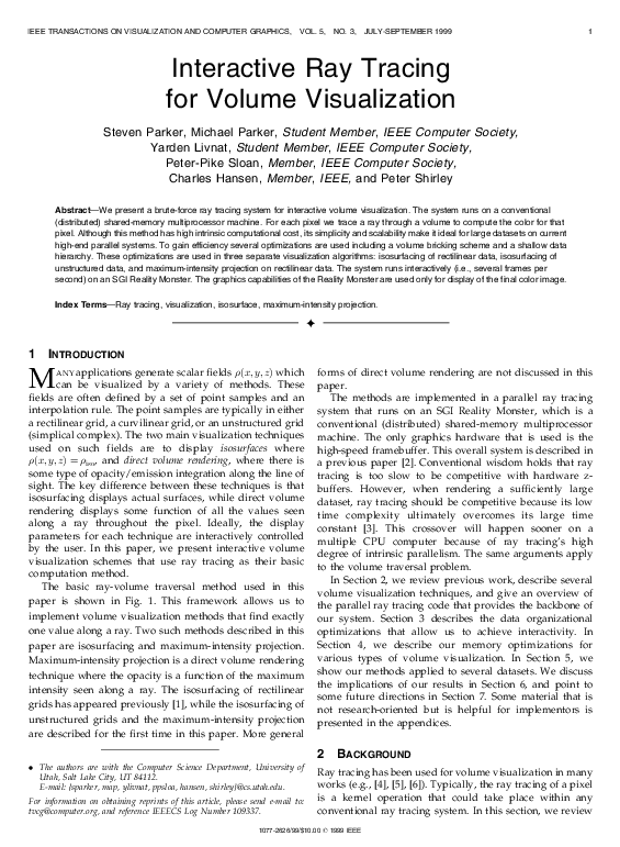 (PDF) Interactive ray tracing