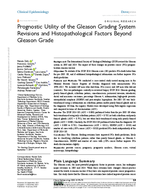 (PDF) Prognostic Utility of the Gleason Grading System Revisions and ...