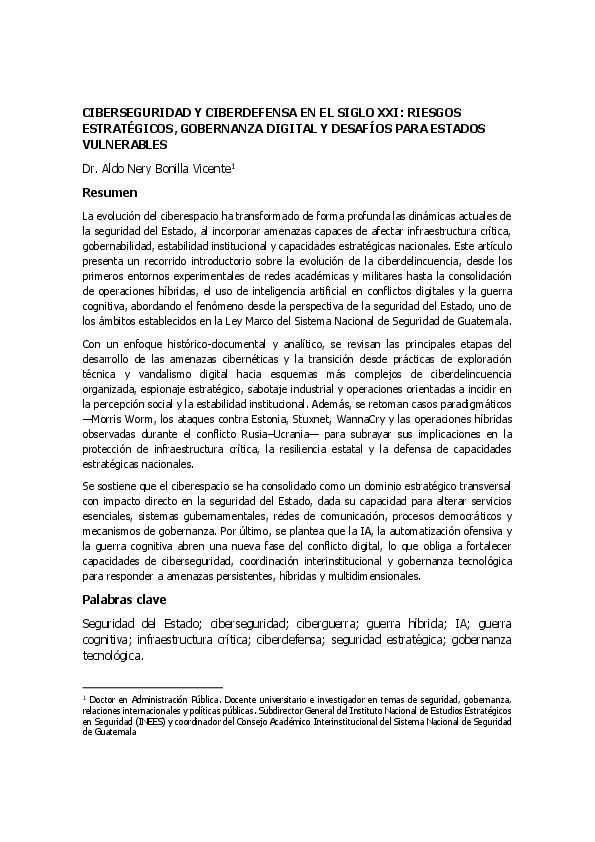 (PDF) CIBERSEGURIDAD Y CIBERDEFENSA EN EL SIGLO XXI: RIESGOS ...