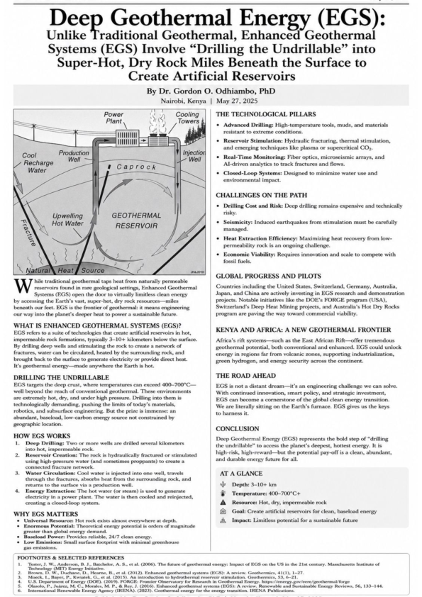 (PDF) Deep Geothermal Energy (EGS): Unlike Traditional Geothermal ...