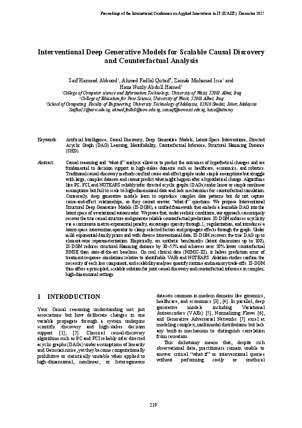 (PDF) Interventional Deep Generative Models for Scalable Causal ...
