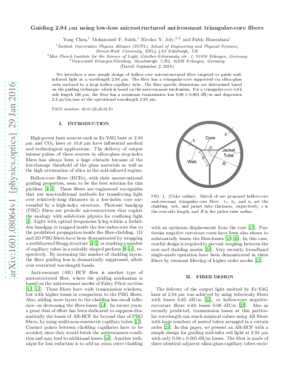 (PDF) Guiding 2.94 μ m using low-loss microstructured antiresonant ...