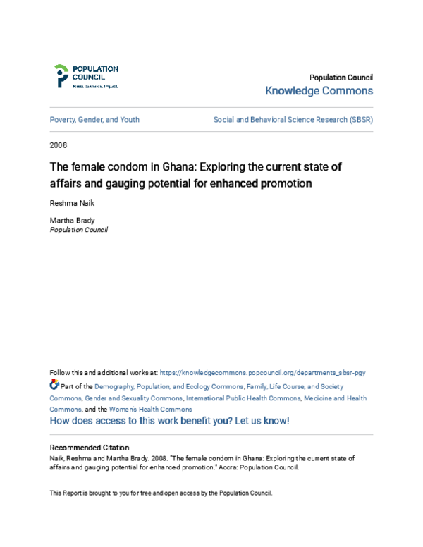 (PDF) The female condom in Ghana: Exploring the current state of ...