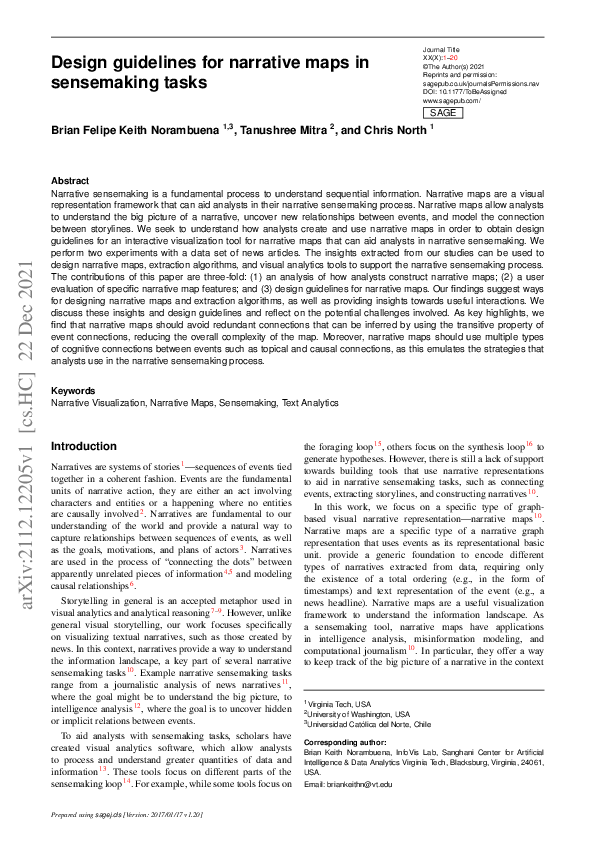 (PDF) Design guidelines for narrative maps in sensemaking tasks