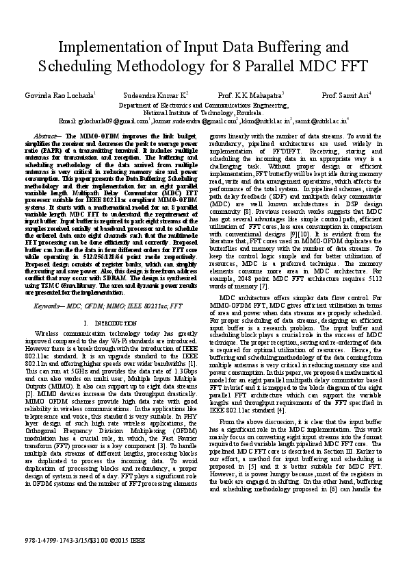 (PDF) Implementation of input data buffering and scheduling methodology ...