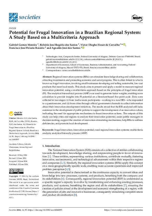 (PDF) Potential for Frugal Innovation in a Brazilian Regional System: A ...