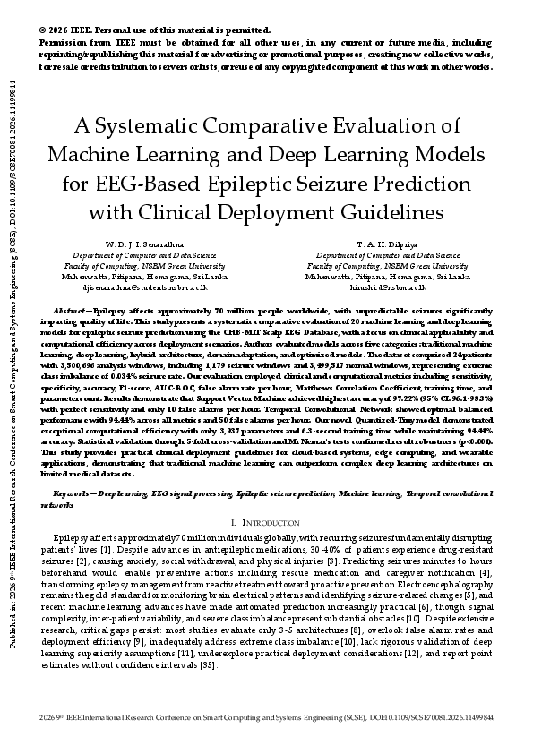 (PDF) A Systematic Comparative Evaluation of Machine Learning and Deep ...