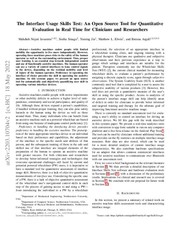 (PDF) The Interface Usage Skills Test: An Open Source Tool for ...