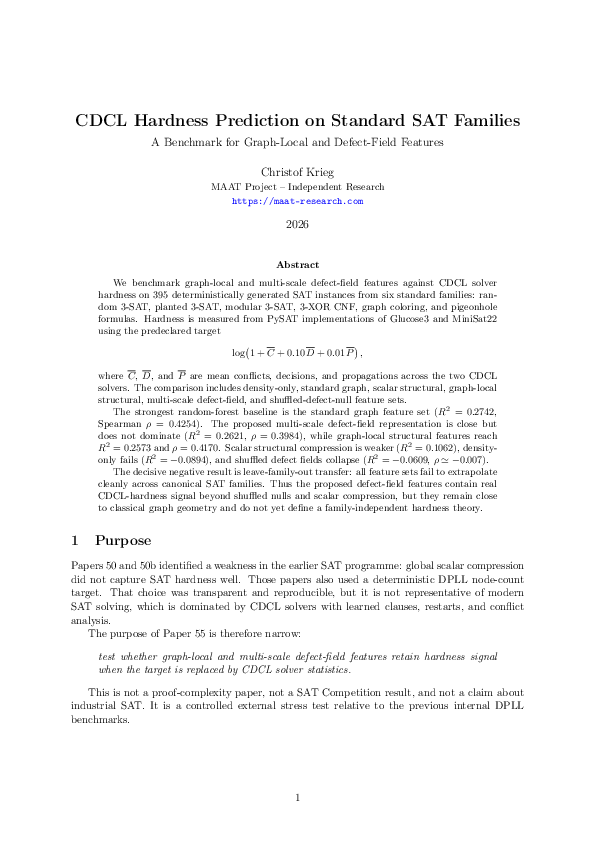 (PDF) Paper 55 - CDCL Hardness Prediction on Standard SAT Families A ...