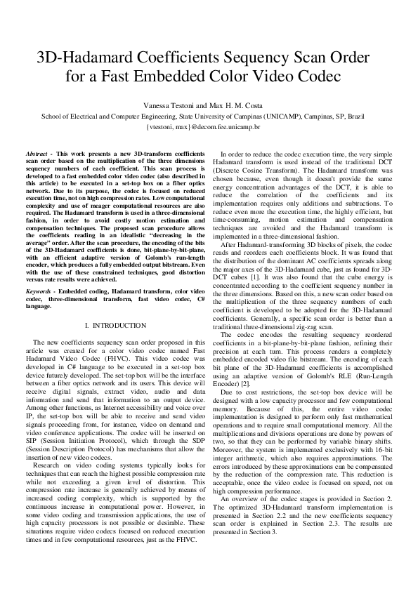 (PDF) Entropy coders and 3D-Hadamard coefficients sequency scan order ...