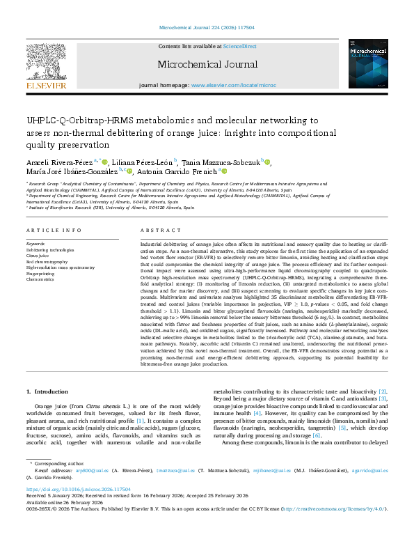 (PDF) UHPLC-Q-Orbitrap-HRMS metabolomics and molecular networking to ...