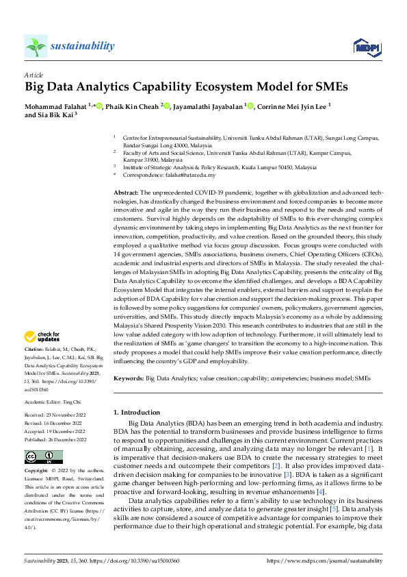 (PDF) Big Data Analytics Capability Ecosystem Model for SMEs
