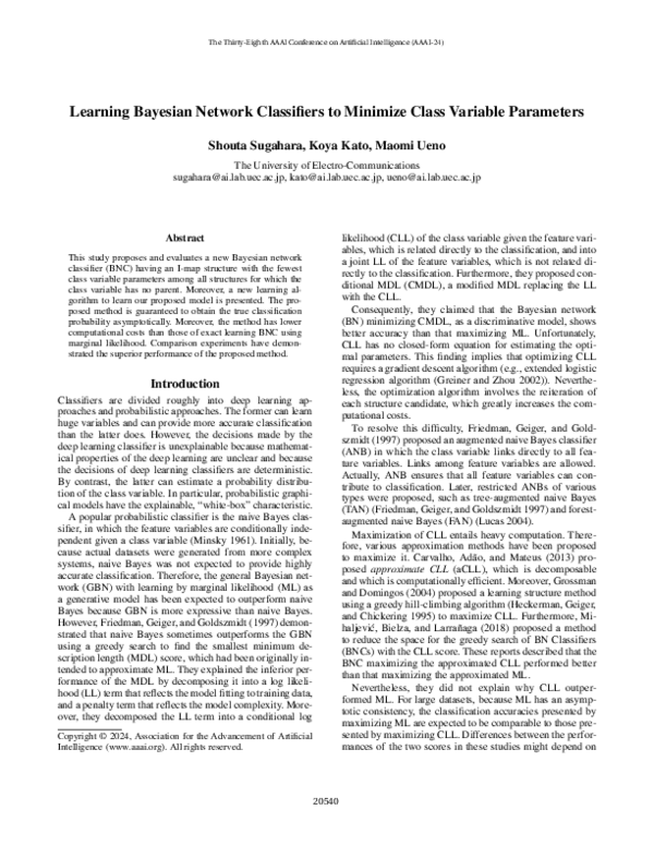 (PDF) Learning Bayesian Network Classifiers to Minimize the Class ...